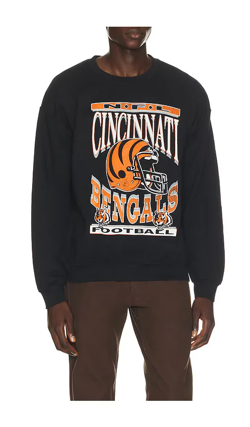 Bengals Helmet Crew Fleece Sweatshirt by Junk Food