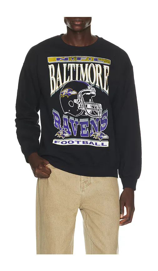 Ravens Helmet Crew Fleece Sweatshirt by Junk Food