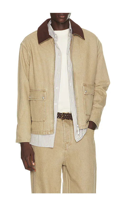Washed Zipped Denim Jacket by Drle De Monsieur
