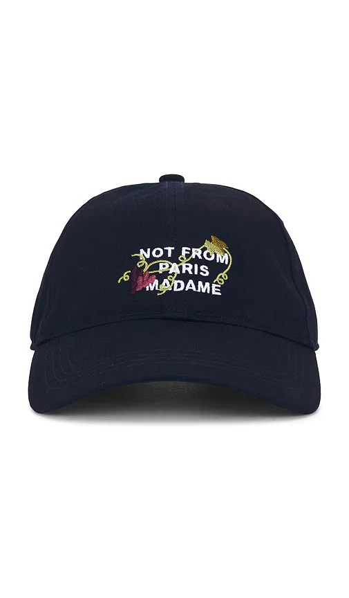Vine Embroidered Slogan Cap by Drle De Monsieur