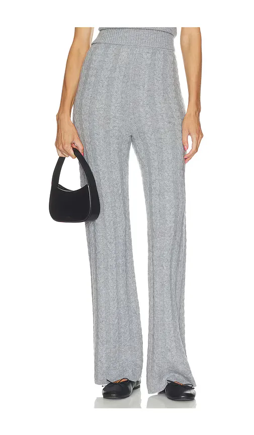 AEXAE x Revolve Cashmere Cable Straight Leg Pant