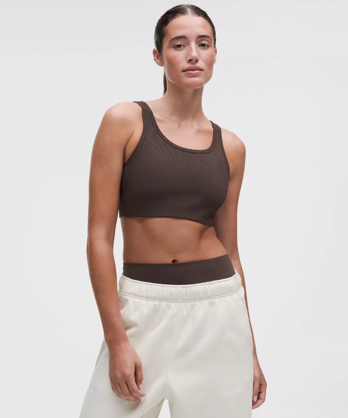 Nulu Ribbed Scoop-Neck Bra by Lululemon