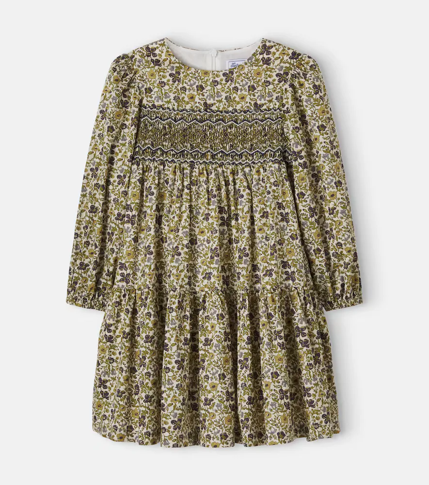 Floral Smocked Cotton Dress by Tartine Et Chocolat