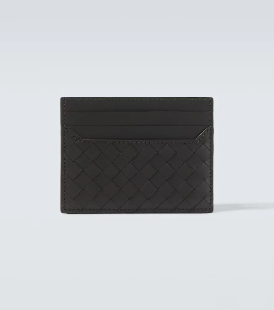 Intrecciato Leather Card Holder