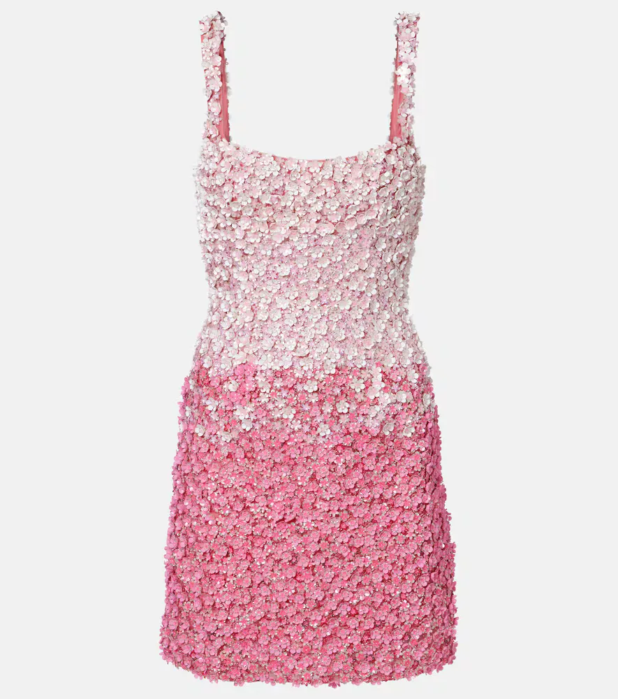 Sequined Ombré Minidress by La Fuori
