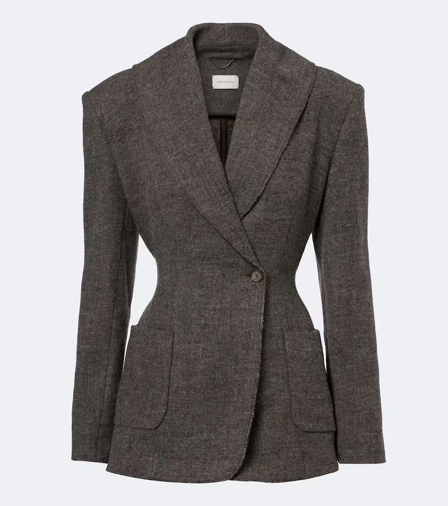 Double-Breasted Wool and Cashmere-Blend Blazer by Magda Butrym
