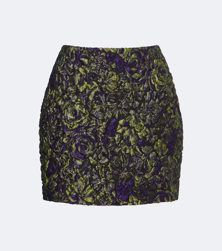 Cloqué Jacquard Miniskirt by Balmain