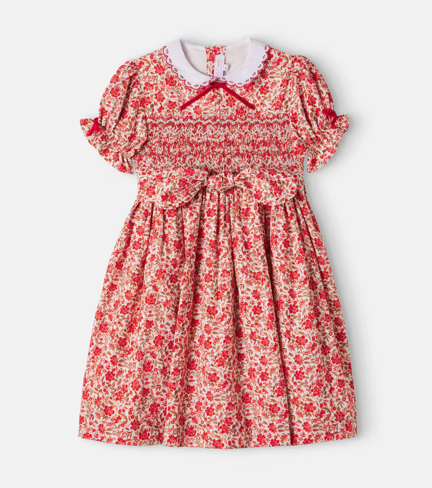 Gisela Floral Smocked Cotton Dress by La Coqueta