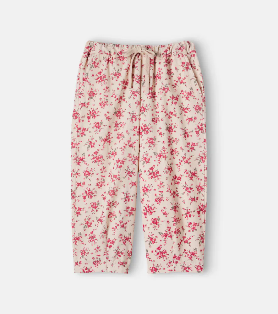 Sasha Floral Cotton Corduroy Pants by Wheat