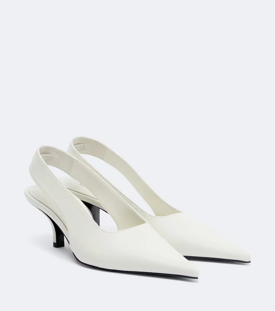 Leather Slingback Pumps by Totême