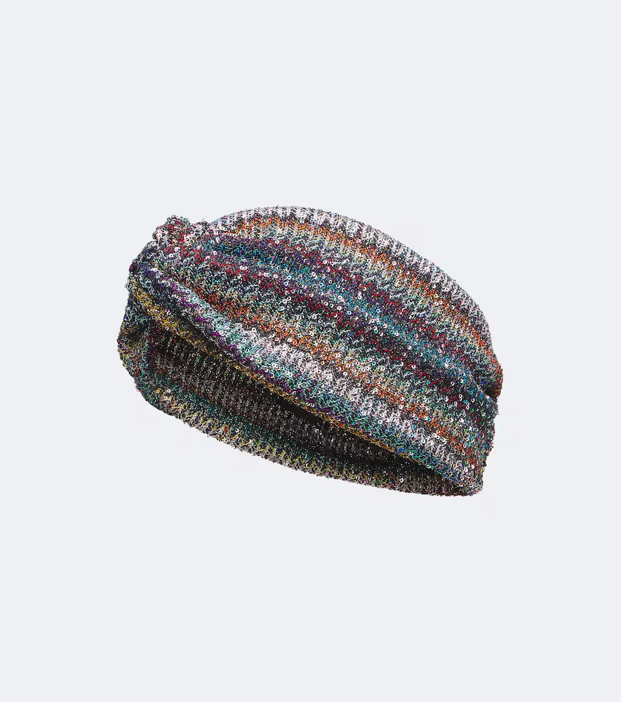 Knitted Sequined Headband by Missoni