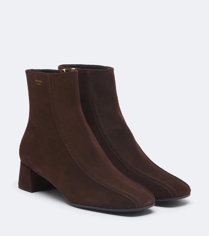 Suede Ankle Boots by Prada