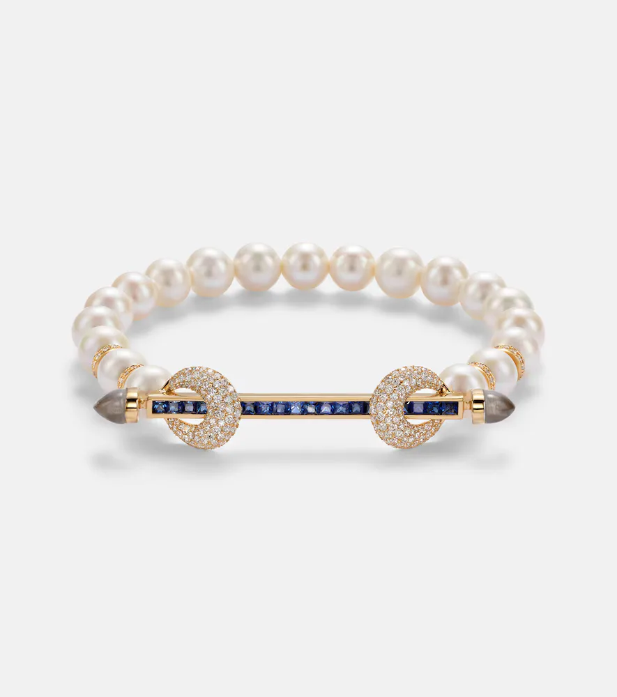 Chakra 18kt Gold Bracelet with Gemstones