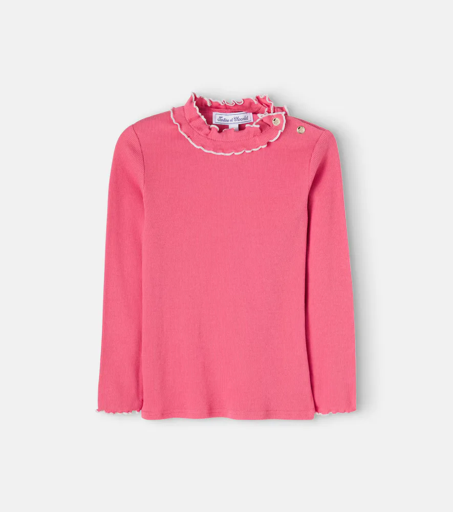 Ribbed-Knit Cotton-Blend Jersey Top by Tartine Et Chocolat