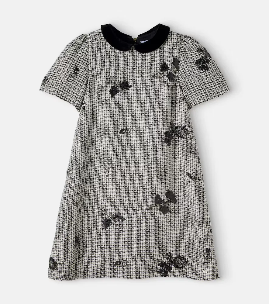 Floral Embroidered Tweed Dress by Tartine Et Chocolat