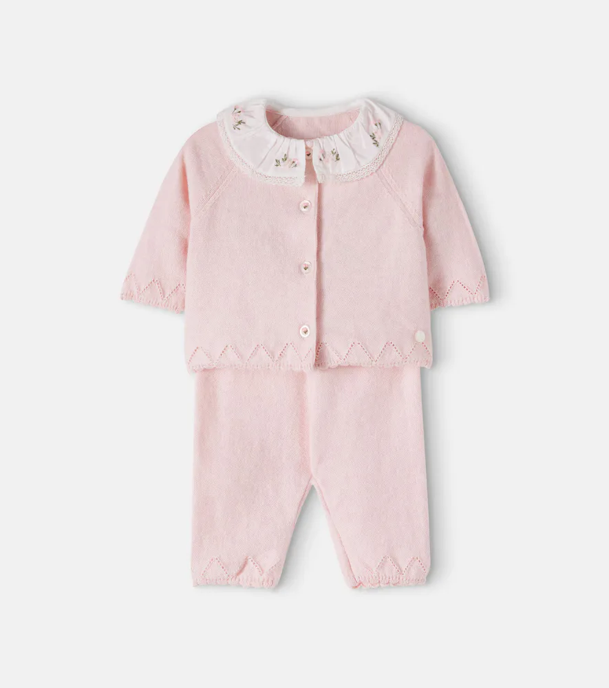 Baby Cotton-Blend Cardigan and Pants Set by Tartine Et Chocolat