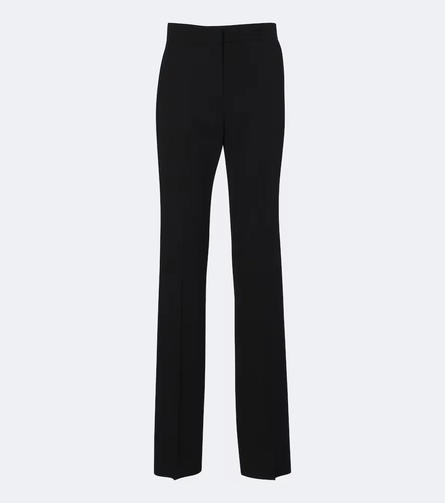 Virgin Wool Straight Pants by Max Mara
