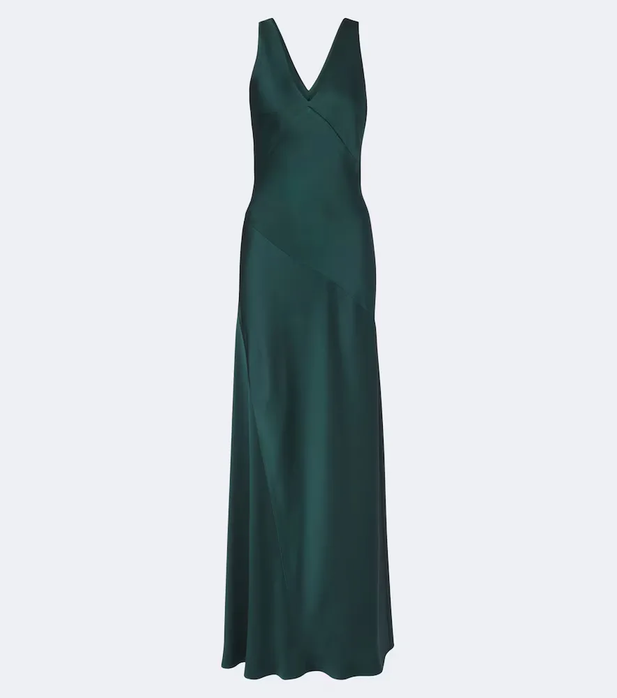 Elegante Satin Maxi Dress