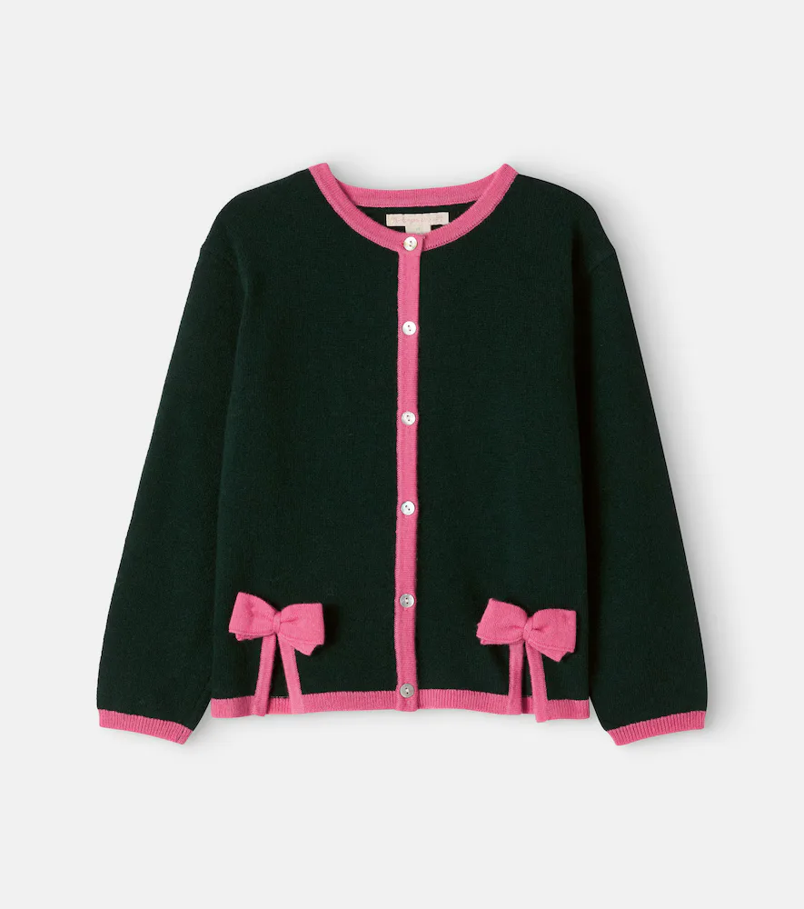 Alette Bow-Detail Wool Cardigan by Konges Slojd
