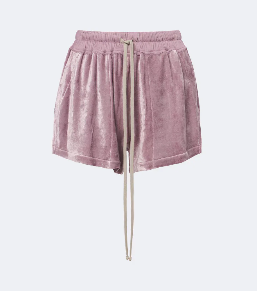 Velvet Jersey Shorts by Rick Owens