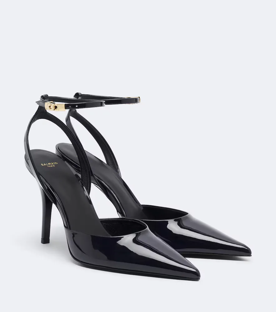 Patent Leather Slingback Pumps by Balmain
