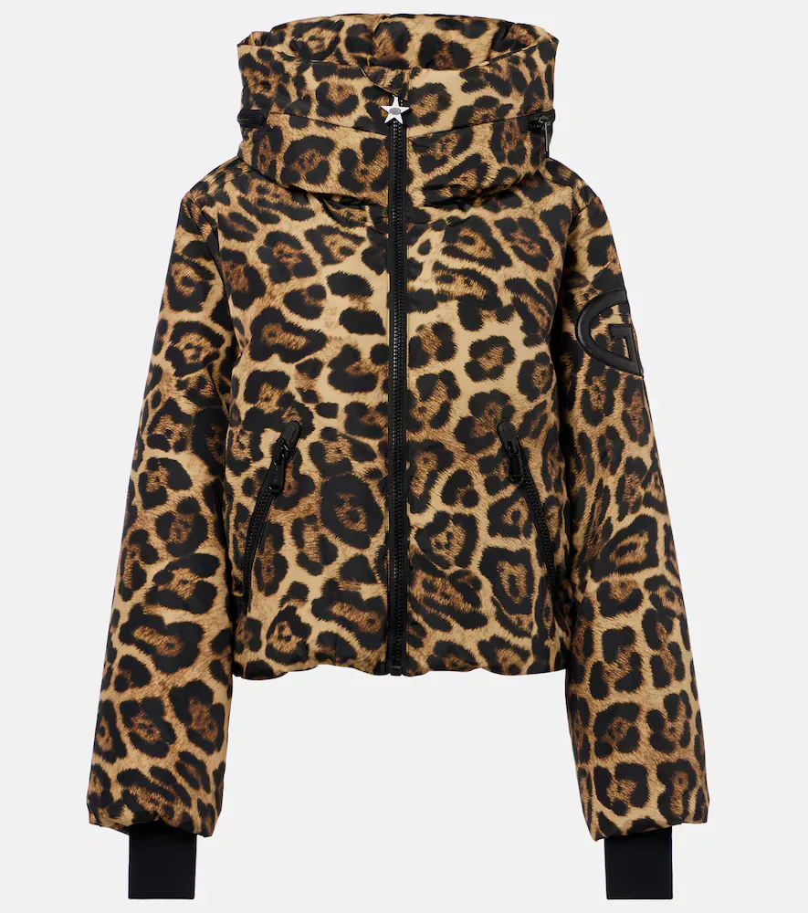 Pantera Leopard-Print Down Ski Jacket by Goldbergh