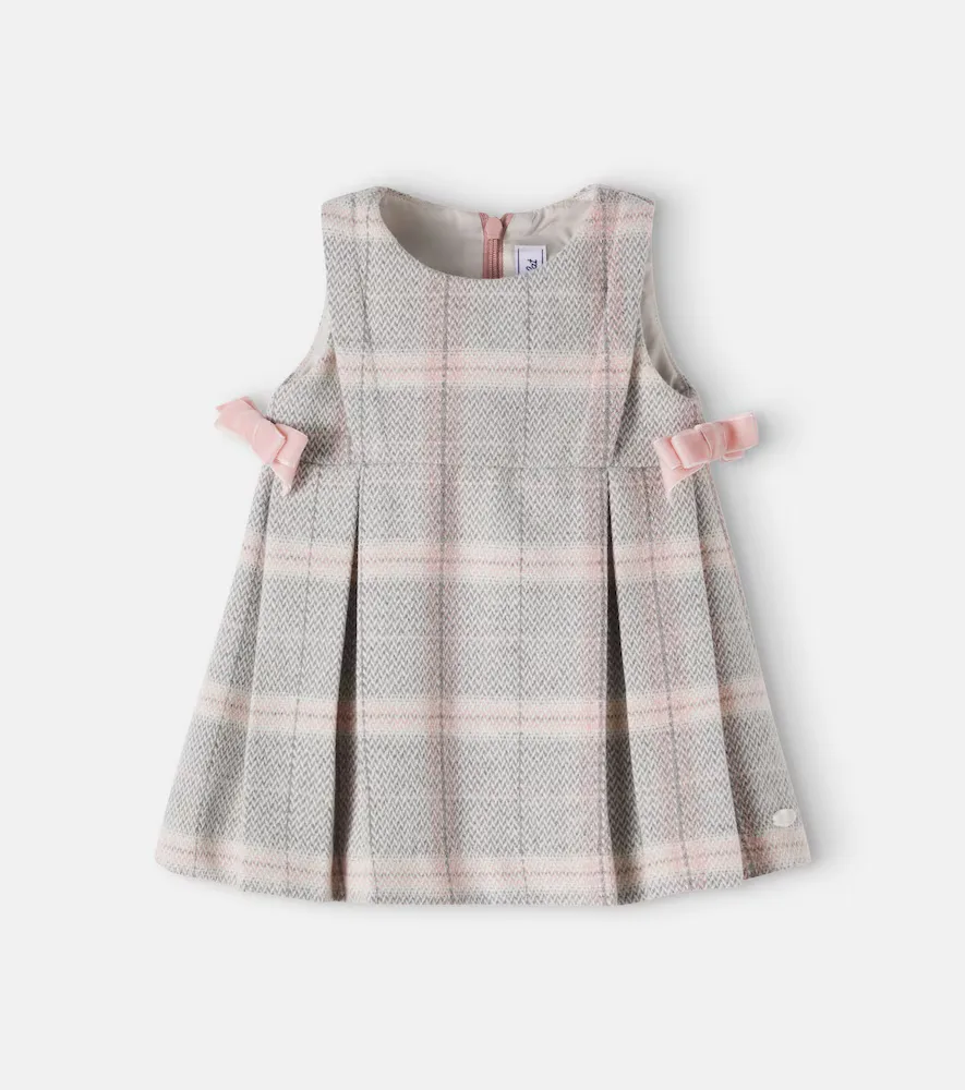 Bow-Detail Checked Dress by Tartine Et Chocolat