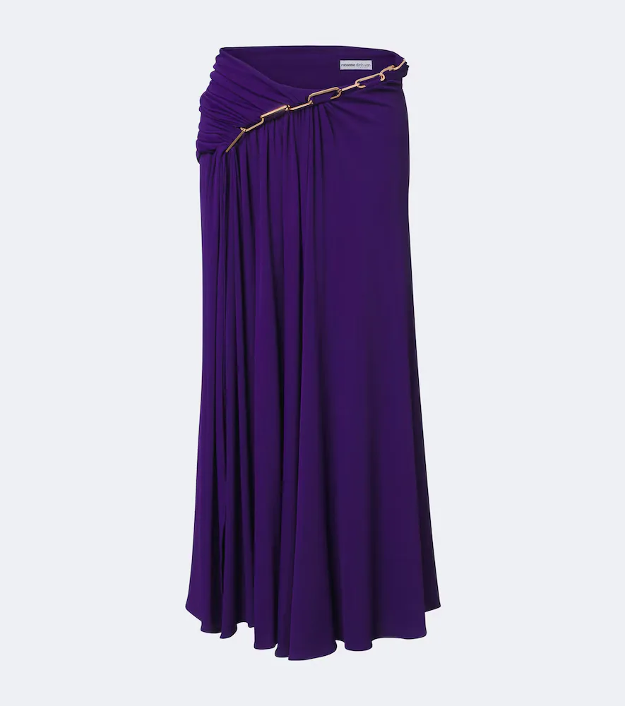Rabanne x Dinh Van Embellished Crêpe Maxi Skirt by Rabanne