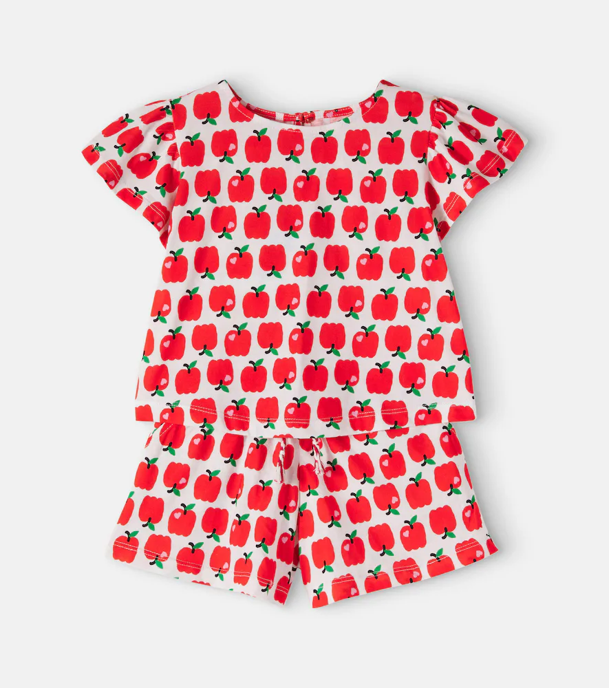 Printed Cotton Top and Shorts Set by Fabula
