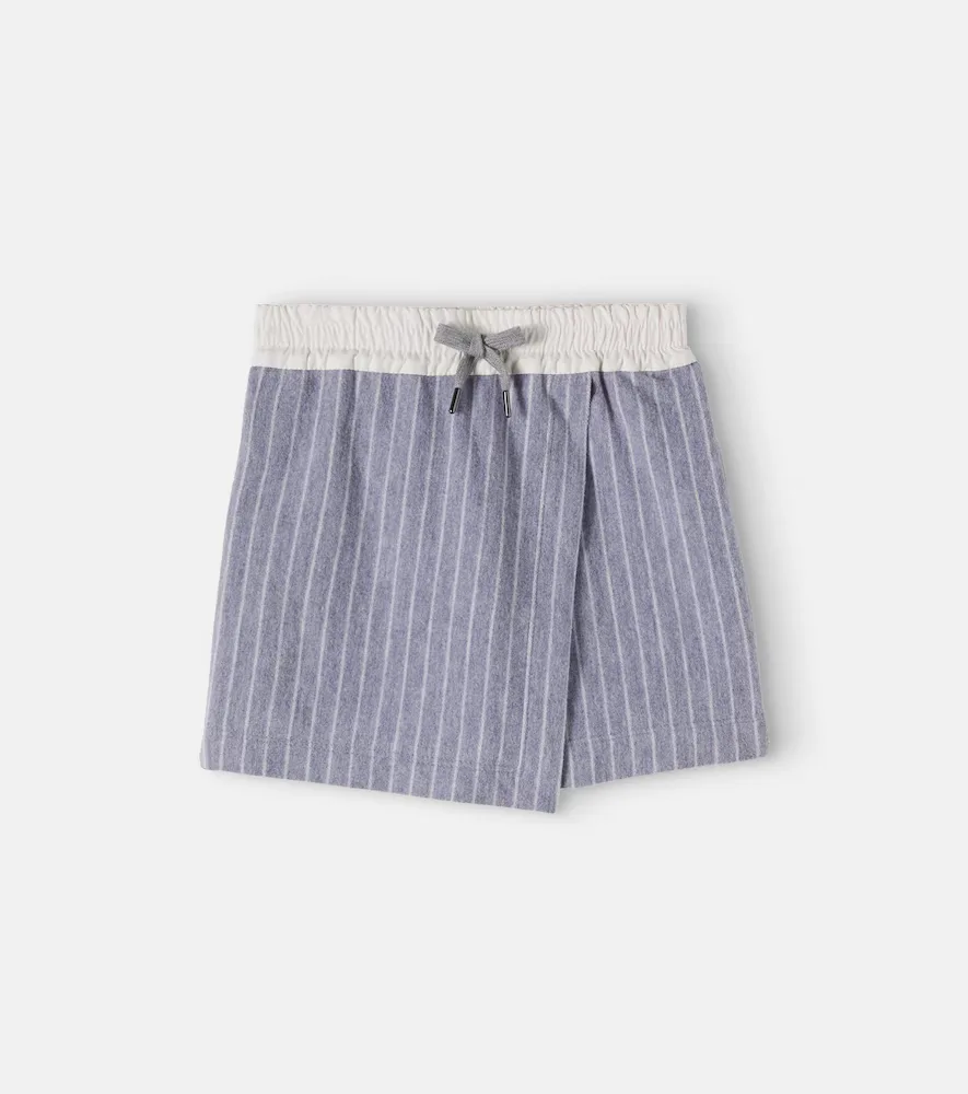 Striped Cotton Skirt by Brunello Cucinelli