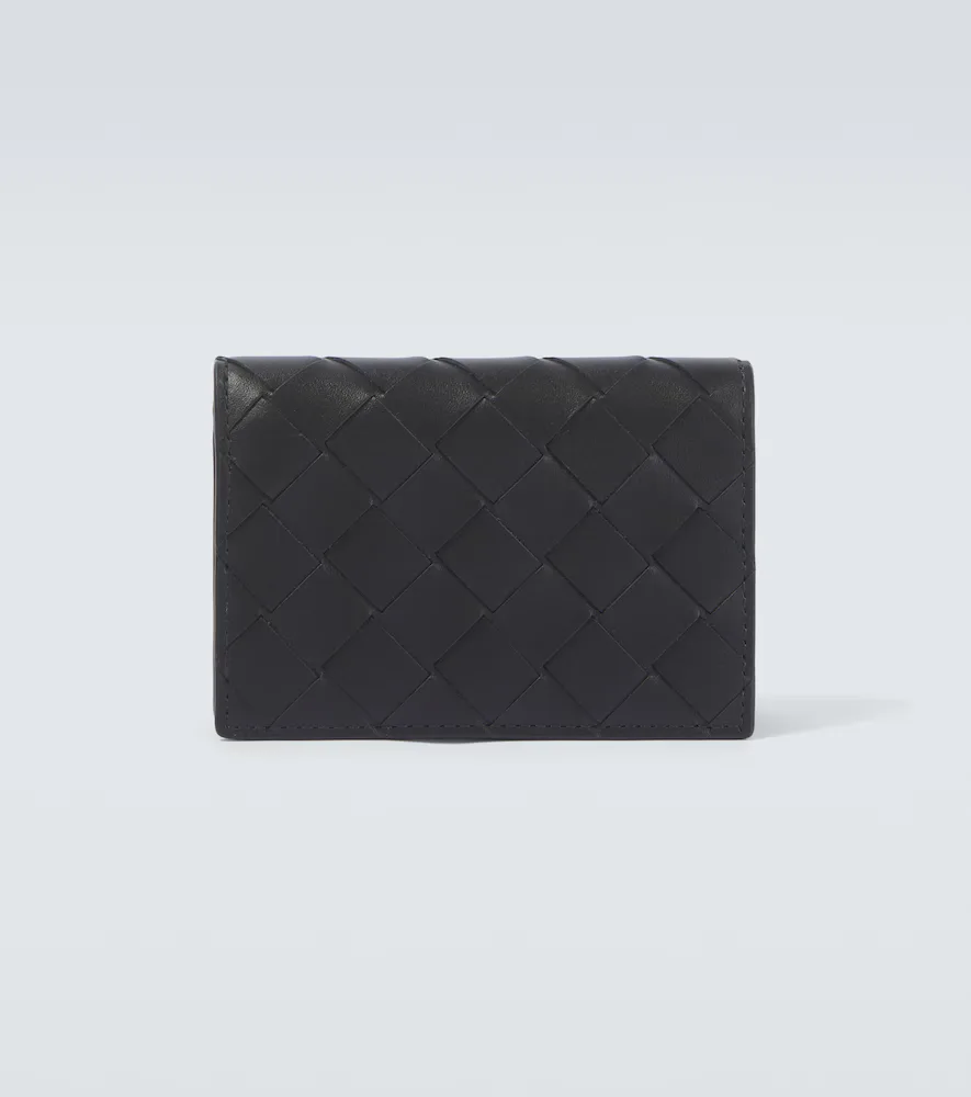 Intrecciato Leather Card Holder