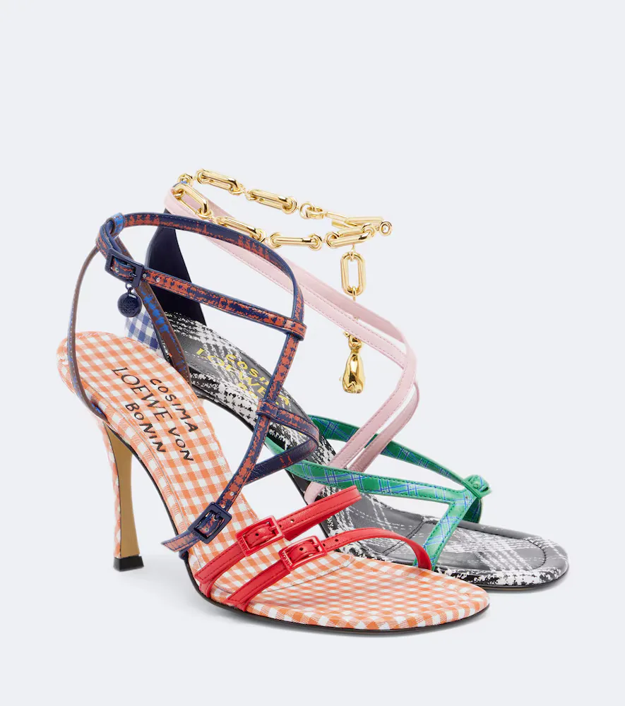 Loewe x Cosima Von Bonin New Comic Leather Sandals by LOEWE