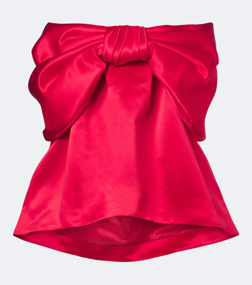 Bow-Detail Satin Top by Simone Rocha