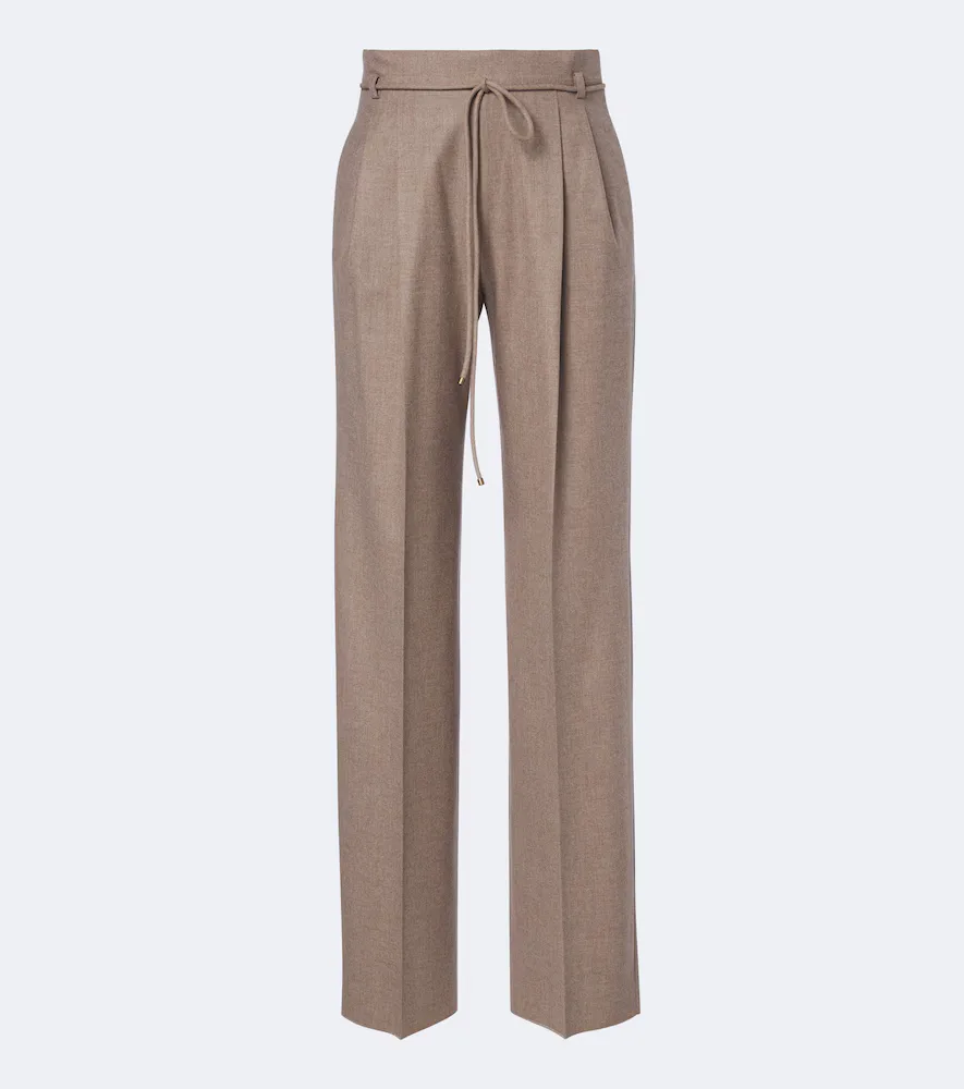 Cashmere-Blend Straight Pants by Max Mara