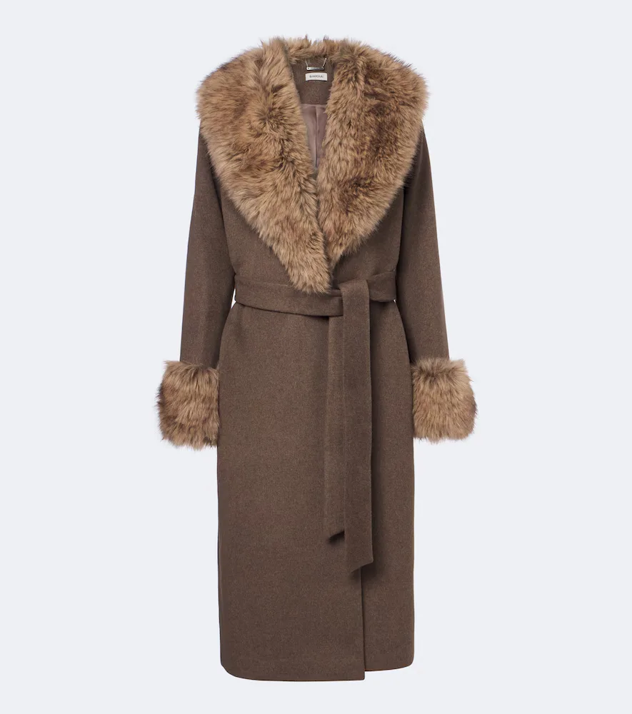 Kinsley Wool-Blend Wrap Coat by Simkhai