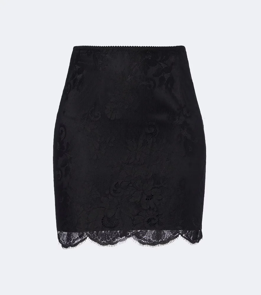 Lace Mini Skirt by Dolce&Gabbana