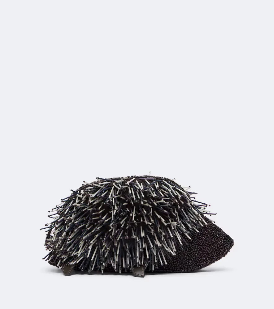 Porcupine Beaded Clutch by STAUD