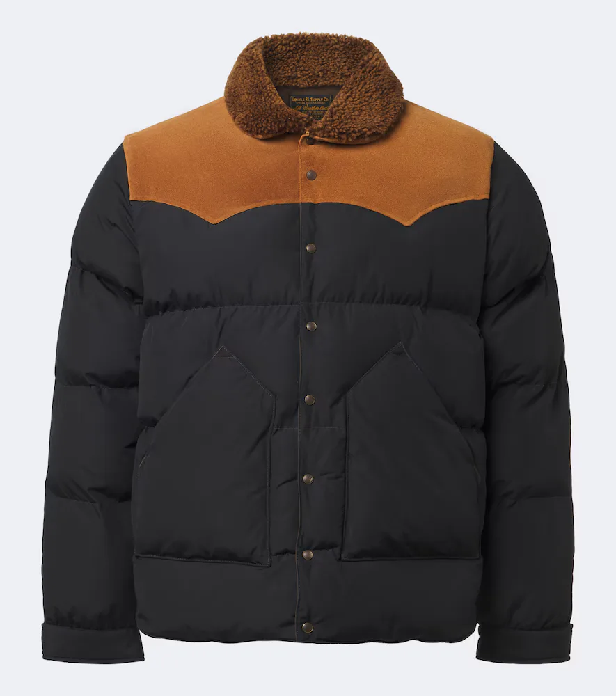 Suede-Trimmed Puffer Jacket by Rrl