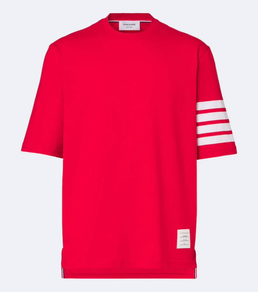 4-Bar Cotton Jersey T-Shirt by Thom Browne