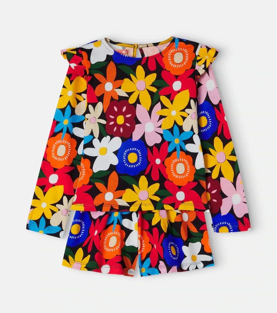 Floral Cotton Top and Shorts Set by Fabula