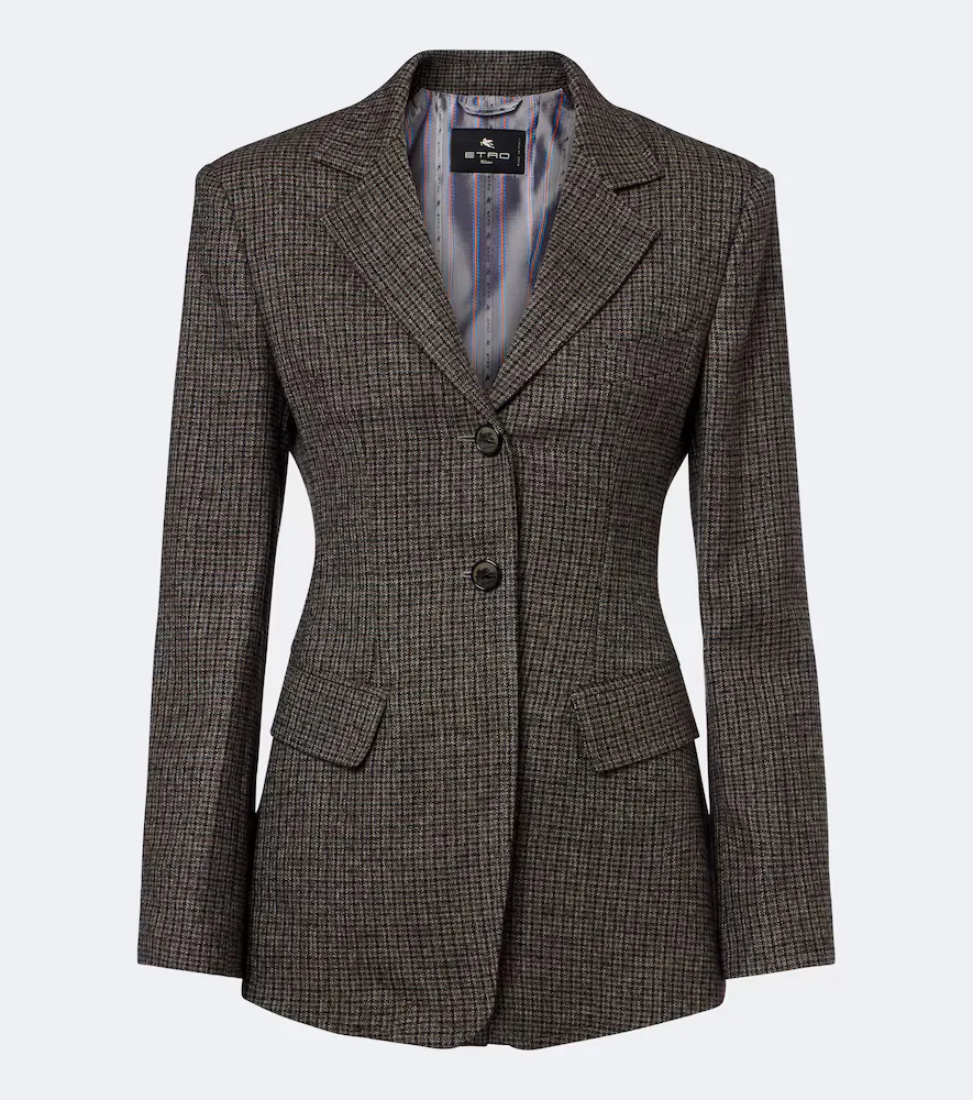 Checked Wool Blazer by ETRO