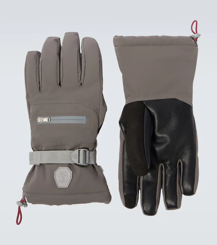 Leather-Trimmed Ski Gloves by Brunello Cucinelli