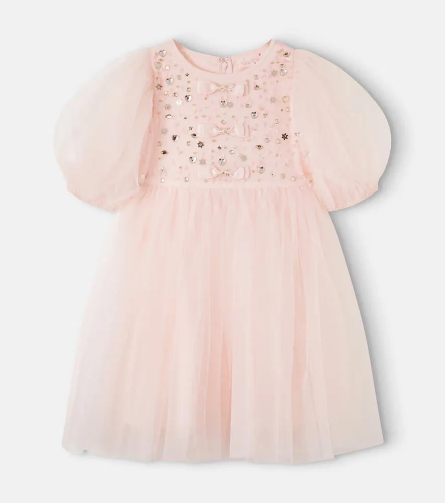 Powder Puff Embellished Tulle Dress by Tutu Du Monde