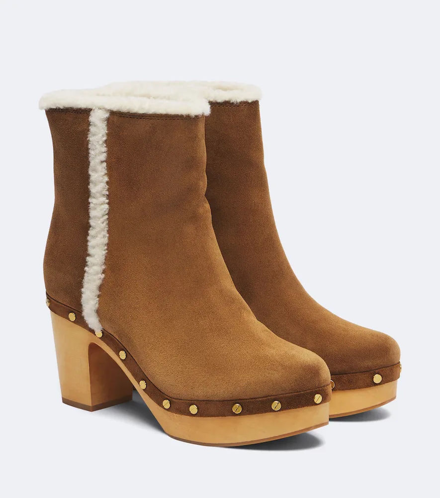 Loreen Studded Suede Ankle Boots by Veronica Beard