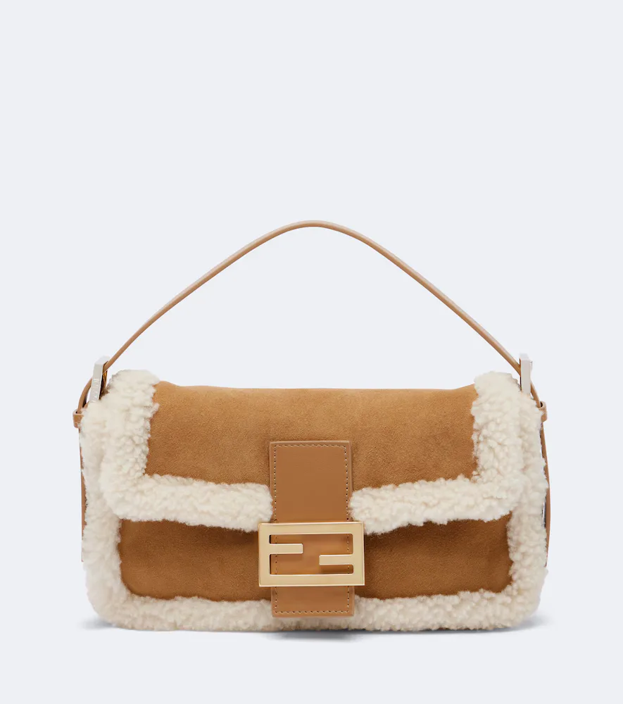 Baguette 26424 Small Suede Shoulder Bag by FENDI