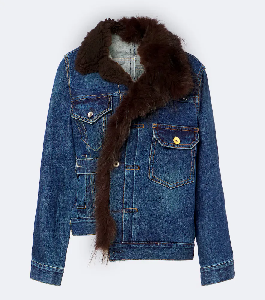 Asymmetric Denim Jacket by Sacai