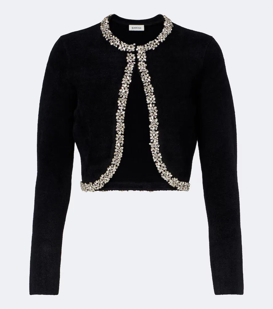 Embellished Cropped Cardigan by Simkhai