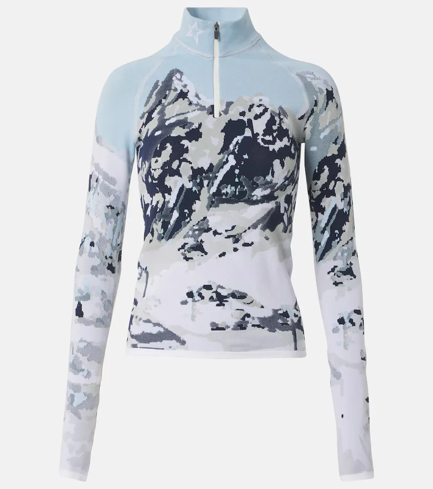 Jacquard Half-Zip Ski Top by Perfect Moment