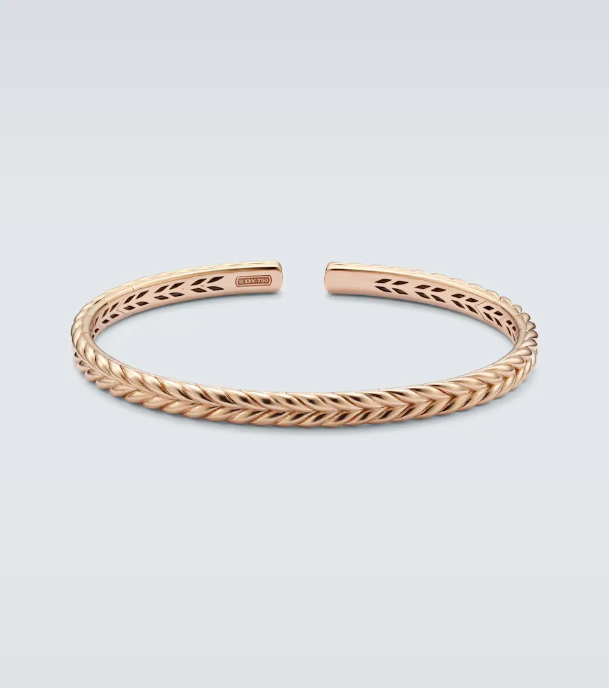 Chevron 18kt Rose Gold Cuff Bracelet by David Yurman