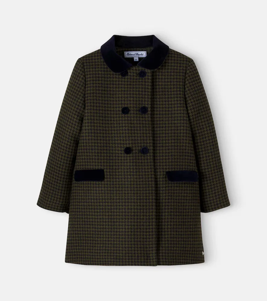 Houndstooth Wool-Blend Coat by Tartine Et Chocolat